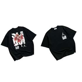 Jordan Rukawa Kaede Sakuragi Hanamichi co-branded peripheral men and women summer cotton T-shirt（6 styles)-1890