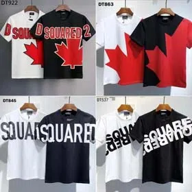 SQUARED Short-sleeved men's round neck youth printed bottoming shirt-1931  