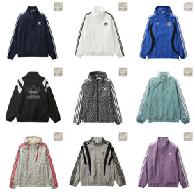 Adidas New Three-Striped Stand Collar Casual Sports Jacket-4777